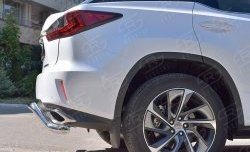 15 649 р. Защита заднего бампера диаметром 63 мм с изгибом Russtal Lexus RX 200T AL20 дорестайлинг (2015-2017)  с доставкой в г. Тамбов. Увеличить фотографию 4