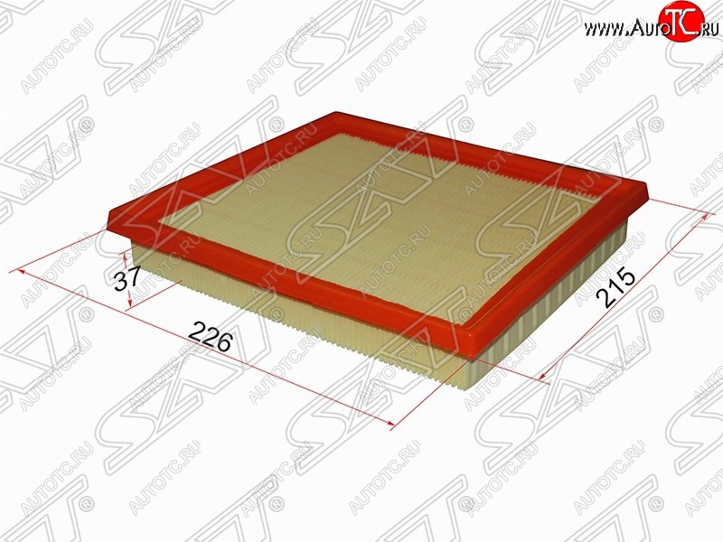 369 р. Фильтр воздушный двигателя SAT (226х215х37 mm)  Lexus RX  270 (2015-2019), Lexus RX270  AL10 (2010-2012), Lexus RX350  AL10 (2008-2015), Lexus RX450H  AL10 (2009-2012), Toyota Highlander  XU40 (2007-2013), Toyota Kluger  XU40 (2007-2013)  с доставкой в г. Тамбов