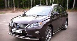 14 899 р. Защита переднего бампера (2 трубыØ63 и 42 мм, нержавейка) Russtal Lexus RX270 AL10 дорестайлинг (2010-2012)  с доставкой в г. Тамбов. Увеличить фотографию 3