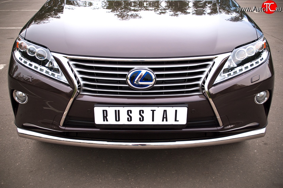 14 799 р. Одинарная защита переднего бампера диаметром 63 мм Russtal Lexus RX270 AL10 дорестайлинг (2010-2012)  с доставкой в г. Тамбов