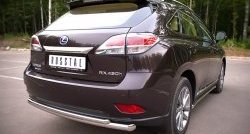 14 299 р. Защита заднего бампера (Ø63 и 42 мм, нержавейка) SLITKOFF Lexus RX350 AL10 дорестайлинг (2008-2012)  с доставкой в г. Тамбов. Увеличить фотографию 4