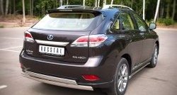 23 999 р. Защита заднего бампера (2 трубы Ø76х42 мм, нержавейка) Russtal Lexus RX270 AL10 дорестайлинг (2010-2012)  с доставкой в г. Тамбов. Увеличить фотографию 4