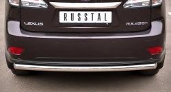 Одинарная защита заднего бампера из трубы диаметром 63 мм SLITKOFF Lexus RX350 AL10 дорестайлинг (2008-2012)