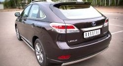 16 849 р. Защита заднего бампера (Ø75x42 мм, нержавейка) Russtal Lexus RX350 AL10 дорестайлинг (2008-2012)  с доставкой в г. Тамбов. Увеличить фотографию 4