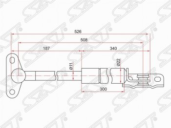 1 069 р. Левый упор крышки багажника SAT (газовый) Lexus RX300 XU10 дорестайлинг (1995-2001)  с доставкой в г. Тамбов. Увеличить фотографию 1