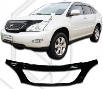 2 799 р. Дефлектор капота CA-Plastiс exclusive Lexus RX400H XU30 рестайлинг (2005-2009) (Classic черный, Без надписи)  с доставкой в г. Тамбов. Увеличить фотографию 1