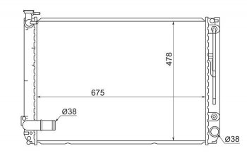 Радиатор двигателя SAT (пластинчатый, 3.5, АКПП) Lexus RX330 XU30 (2003-2006)