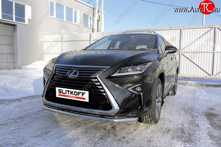 14 699 р. Одинарная защита переднего бампера диаметром 57 мм Slitkoff  Lexus RX350  AL20 (2015-2019) дорестайлинг (Нержавейка, Полированная)  с доставкой в г. Тамбов