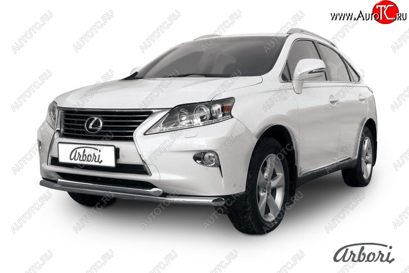 22 049 р. Защита переднего бампера Arbori (нержавейка, 2 трубы d57 mm) Lexus RX350 AL10 рестайлинг (2012-2015)  с доставкой в г. Тамбов