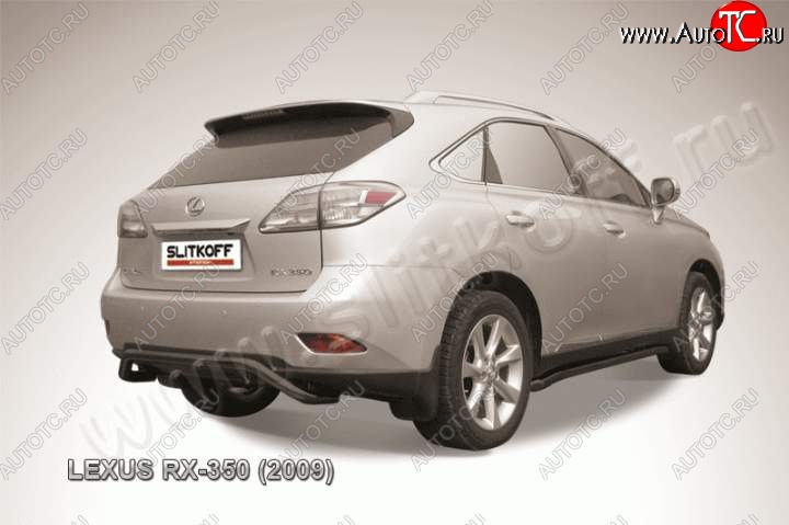 9 949 р. Защита задняя Slitkoff Lexus RX350 AL10 дорестайлинг (2008-2012) (Цвет: серебристый)  с доставкой в г. Тамбов