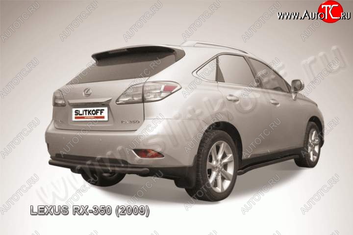 9 949 р. Защита задняя Slitkoff Lexus RX350 AL10 дорестайлинг (2008-2012) (Цвет: серебристый)  с доставкой в г. Тамбов