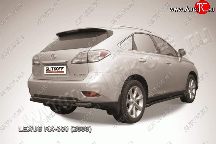 12 699 р. Защита задняя Slitkoff  Lexus RX350  AL10 (2008-2012) дорестайлинг (Цвет: серебристый)  с доставкой в г. Тамбов