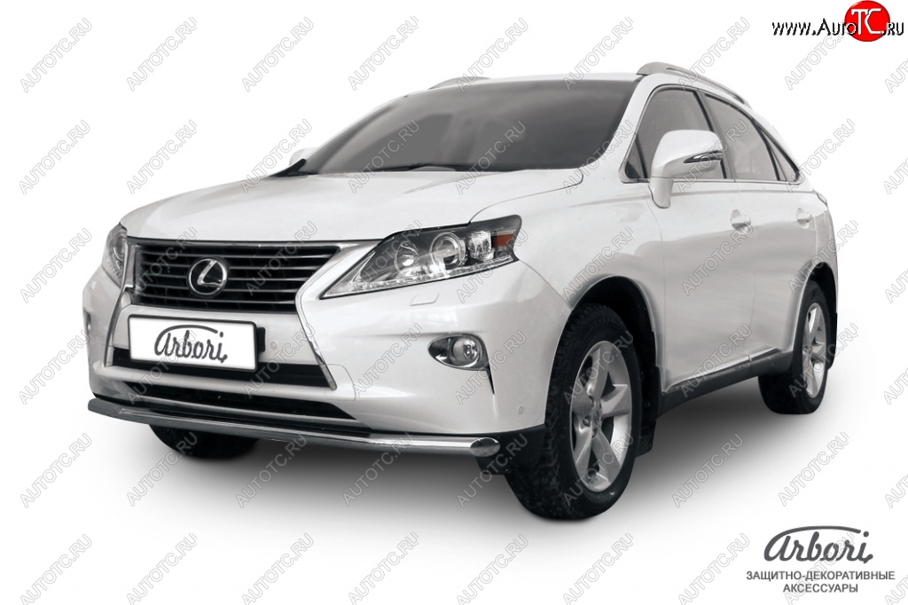 23 939 р. Защита переднего бампера Arbori (нержавейка, 1 труба d57 mm) Lexus RX350 AL10 рестайлинг (2012-2015)  с доставкой в г. Тамбов