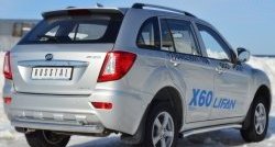 16 299 р. Защита заднего бампера (Ø76 и 42 мм, нержавейка) SLITKOFF  Lifan X60 (2011-2015) дорестайлинг  с доставкой в г. Тамбов. Увеличить фотографию 4