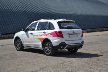 17 949 р. Защита заднего бампера Petroil Tuning Волна (d51) Lifan X60 2-ой рестайлинг (2016-2024) (Нержавеющая полированная сталь)  с доставкой в г. Тамбов. Увеличить фотографию 3