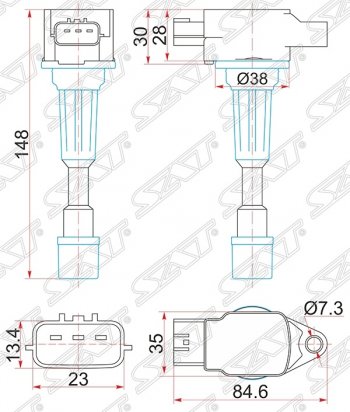 Катушка зажигания SAT Mazda 3/Axela BL дорестайлинг седан (2009-2011)