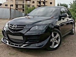 9 099 р. Передний бампер EXS STYLE Mazda 3/Axela BK дорестайлинг, хэтчбэк (2003-2006) (Неокрашенный)  с доставкой в г. Тамбов. Увеличить фотографию 1