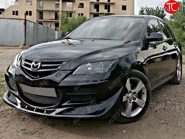 9 099 р. Передний бампер EXS STYLE Mazda 3/Axela BK дорестайлинг, хэтчбэк (2003-2006) (Неокрашенный)  с доставкой в г. Тамбов