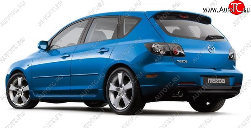 4 149 р. Пороги накладки SPORTEST  Mazda 3/Axela  BK (2003-2009) дорестайлинг, хэтчбэк, рестайлинг, хэтчбэк (Неокрашенные)  с доставкой в г. Тамбов