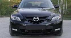 629 р. Реснички RA на фары  Mazda 3/Axela  BK (2006-2009) рестайлинг, хэтчбэк (Неокрашенные)  с доставкой в г. Тамбов. Увеличить фотографию 3