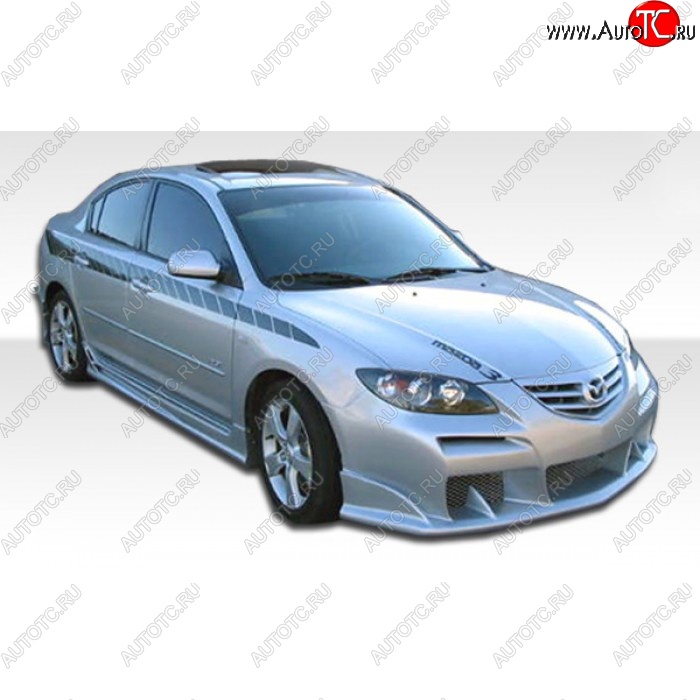 9 949 р. Передний бампер RAVEN DESIGN Mazda 3/Axela BK дорестайлинг седан (2003-2006) (Неокрашенный)  с доставкой в г. Тамбов