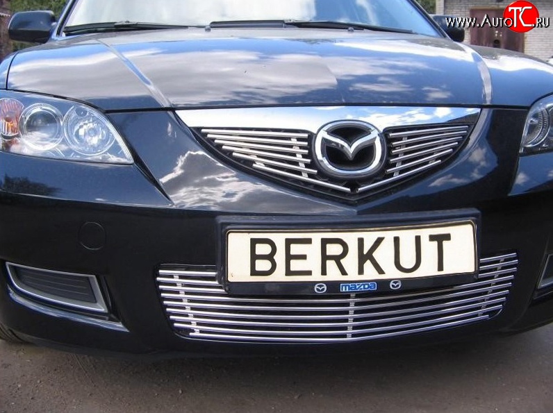 5 399 р. Декоративная вставка воздухозаборника Berkut  Mazda 3/Axela  BK (2003-2006) дорестайлинг седан  с доставкой в г. Тамбов