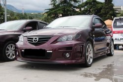 999 р. Реснички на фары RAVEN STYLE Mazda 3/Axela BK дорестайлинг седан (2003-2006) (Неокрашенные)  с доставкой в г. Тамбов. Увеличить фотографию 3