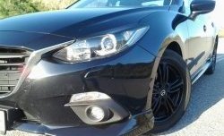 3 889 р. Клыки на передний бампер Style Mazda 3/Axela BM дорестайлинг седан (2013-2016) (Неокрашенные)  с доставкой в г. Тамбов. Увеличить фотографию 2