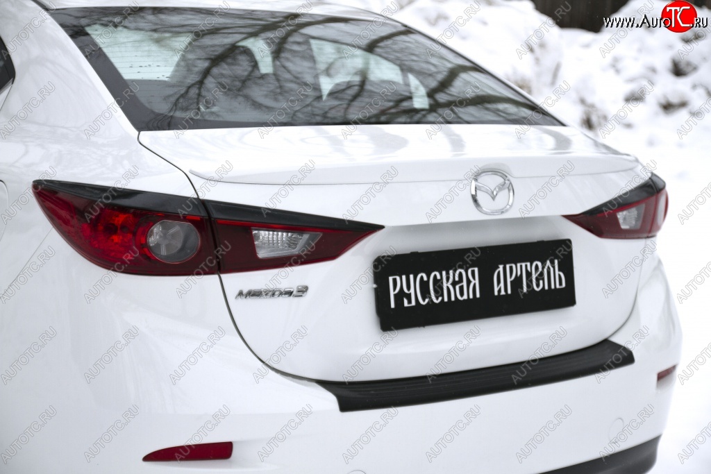 759 р. Реснички на фонари RA  Mazda 3/Axela  BM (2013-2016) дорестайлинг седан (Неокрашенные)  с доставкой в г. Тамбов