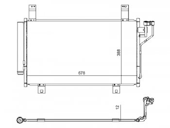 6 749 р. Радиатор кондиционера SAT  Mazda CX-5 ( KE,  KF) (2011-2024) дорестайлинг, рестайлинг  с доставкой в г. Тамбов. Увеличить фотографию 1