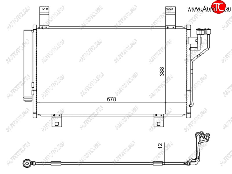 6 749 р. Радиатор кондиционера SAT  Mazda CX-5 ( KE,  KF) (2011-2024) дорестайлинг, рестайлинг  с доставкой в г. Тамбов