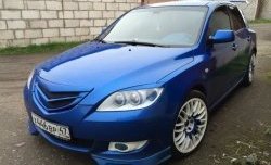 2 599 р. Клыки на передний бампер Style Mazda 3/Axela BK дорестайлинг, хэтчбэк (2003-2006) (Неокрашенная)  с доставкой в г. Тамбов. Увеличить фотографию 1