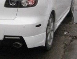 3 199 р. Клыки на задний бампер Style Mazda 3/Axela BK дорестайлинг, хэтчбэк (2003-2006) (Неокрашенная)  с доставкой в г. Тамбов. Увеличить фотографию 3