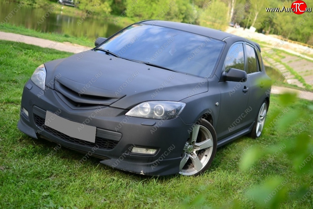 3 189 р. Решётка радиатора (спорт) Style (сетка)  Mazda 3/Axela  BK (2003-2006) дорестайлинг, хэтчбэк (Неокрашенная)  с доставкой в г. Тамбов