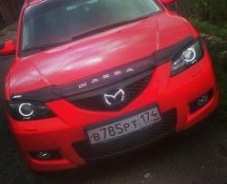 689 р. Реснички на фары Корнер  Mazda 3/Axela  BK (2003-2009) дорестайлинг, хэтчбэк, рестайлинг, хэтчбэк (Неокрашенные)  с доставкой в г. Тамбов. Увеличить фотографию 2