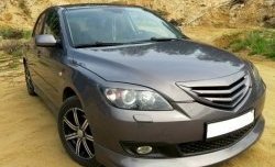 689 р. Реснички на фары Лодочки  Mazda 3/Axela  BK (2003-2009) дорестайлинг, хэтчбэк, рестайлинг, хэтчбэк (Неокрашенные)  с доставкой в г. Тамбов. Увеличить фотографию 1