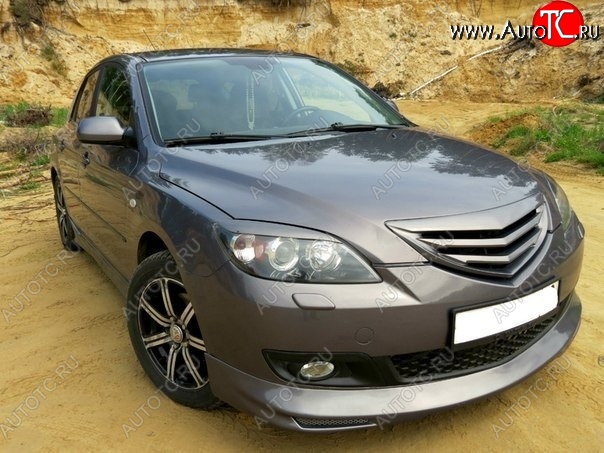 689 р. Реснички на фары Лодочки  Mazda 3/Axela  BK (2003-2009) дорестайлинг, хэтчбэк, рестайлинг, хэтчбэк (Неокрашенные)  с доставкой в г. Тамбов