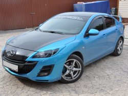 1 049 р. Реснички на фары LENZDESIGN  Mazda 3/Axela  BL (2009-2013) дорестайлинг седан, дорестайлинг, хэтчбэк 5 дв., рестайлинг седан, рестайлинг, хэтчбэк (Неокрашенные)  с доставкой в г. Тамбов. Увеличить фотографию 2