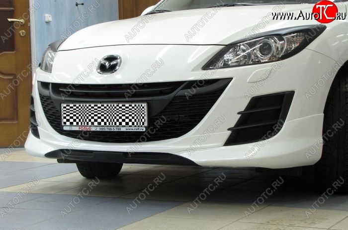 1 049 р. Реснички на фары LENZDESIGN Mazda 3/Axela BL дорестайлинг седан (2009-2011) (Неокрашенные)  с доставкой в г. Тамбов