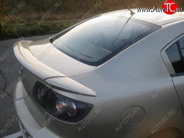 4 799 р. Спойлер Style v3 (три части) Mazda 3/Axela BK дорестайлинг седан (2003-2006) (Неокрашенный)  с доставкой в г. Тамбов