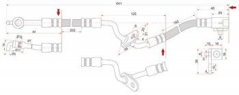 1 029 р. Тормозной шланг SAT (левый)  Mazda 6 ( GG,  GG, GY) - Atenza  GG  с доставкой в г. Тамбов. Увеличить фотографию 1