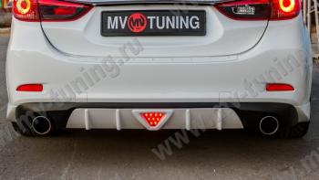 2 499 р. Стоп сигнал LED F1  Mazda 6  GJ (2012-2018) дорестайлинг седан, 1-ый рестайлинг седан (Красный)  с доставкой в г. Тамбов. Увеличить фотографию 2