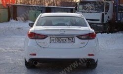 4 999 р. Козырёк на заднее стекло Boomer Design  Mazda 6  GJ (2012-2018) дорестайлинг седан, 1-ый рестайлинг седан (Неокрашенный)  с доставкой в г. Тамбов. Увеличить фотографию 4