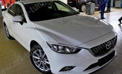 1 299 р. Реснички на фары Sport V2  Mazda 6  GJ (2012-2015) дорестайлинг седан (Неокрашенные)  с доставкой в г. Тамбов. Увеличить фотографию 2