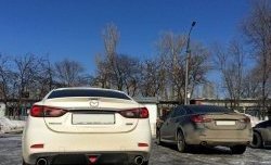 12 699 р. Диффузор заднего бампера Sport v1  Mazda 6  GJ (2015-2018) 1-ый рестайлинг седан (Неокрашенная)  с доставкой в г. Тамбов. Увеличить фотографию 2