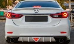 12 699 р. Диффузор заднего бампера Sport v2  Mazda 6  GJ (2012-2018) дорестайлинг седан, 1-ый рестайлинг седан (Неокрашенный)  с доставкой в г. Тамбов. Увеличить фотографию 1