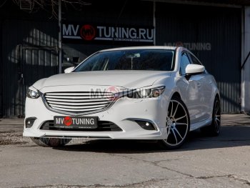 8 999 р. Решетка радиатора MV tuning Mazda 6 GJ 1-ый рестайлинг седан (2015-2018) (Неокрашенная)  с доставкой в г. Тамбов. Увеличить фотографию 1