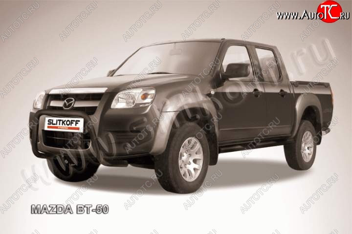 15 849 р. Кенгурятник d57 низкий мини  Mazda BT-50 (2006-2011) (Цвет: серебристый)  с доставкой в г. Тамбов