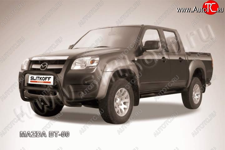 16 899 р. Кенгурятник d57 низкий  Mazda BT-50 (2006-2011) (Цвет: серебристый)  с доставкой в г. Тамбов