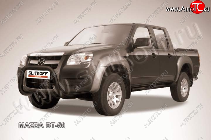 20 999 р. Кенгурятник d76 низкий мини  Mazda BT-50 (2006-2011) (Цвет: серебристый)  с доставкой в г. Тамбов